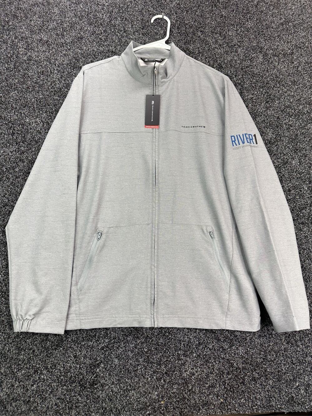 TravisMathew Valley View Full Zip Golf Jacket Heather Grey Men's Size Medium